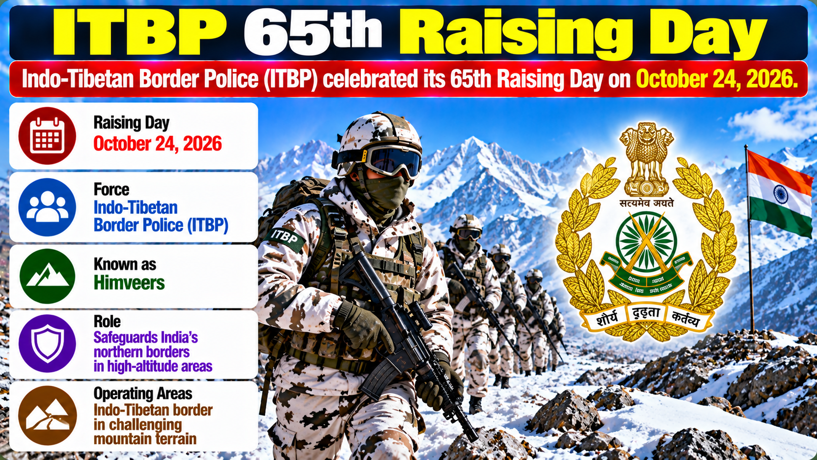 Indo-Tibetan Border Police Celebrates 65th Raising Day