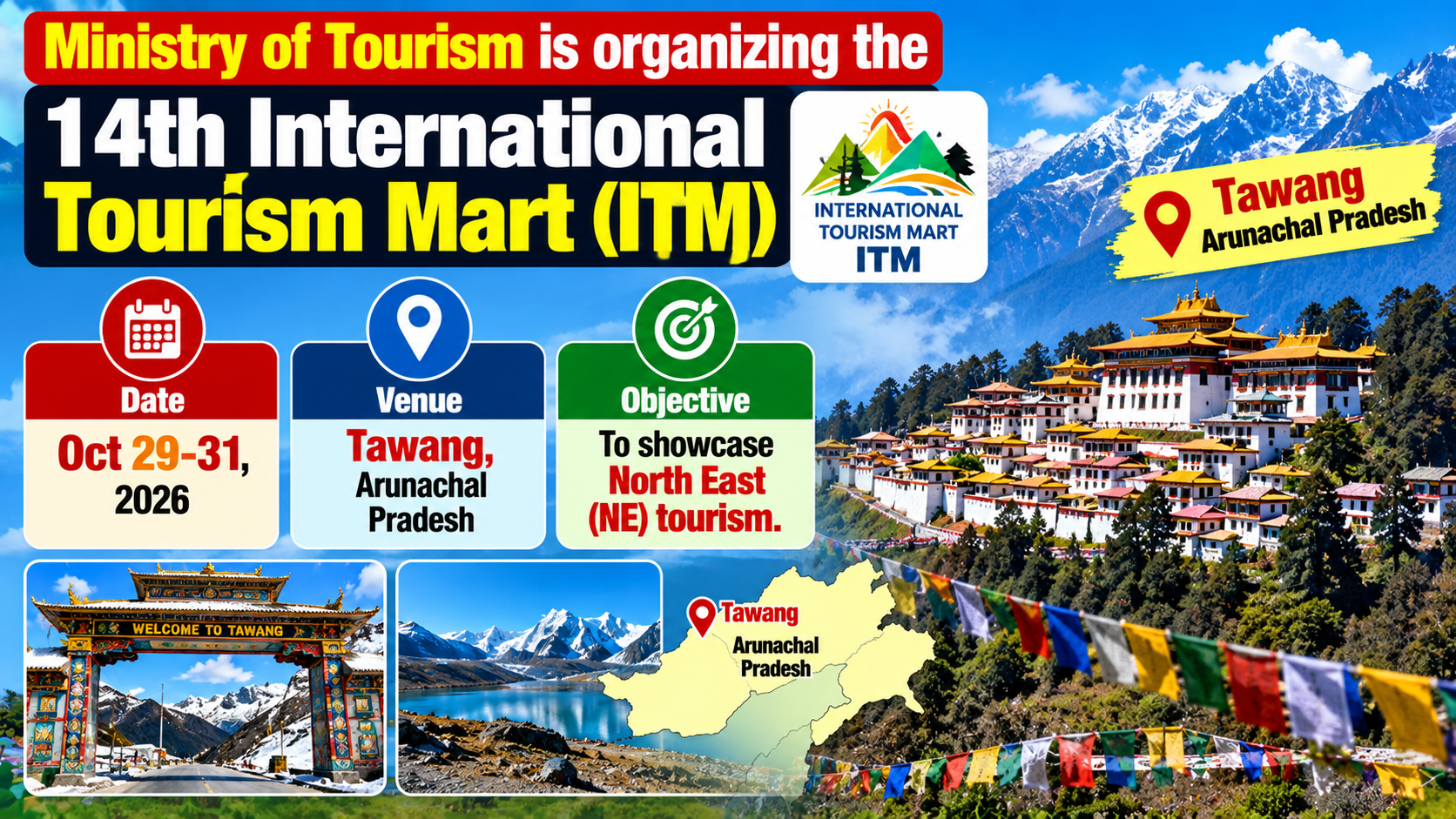 14th International Tourism Mart 2026 Hosted in Tawang, Arunachal Pradesh