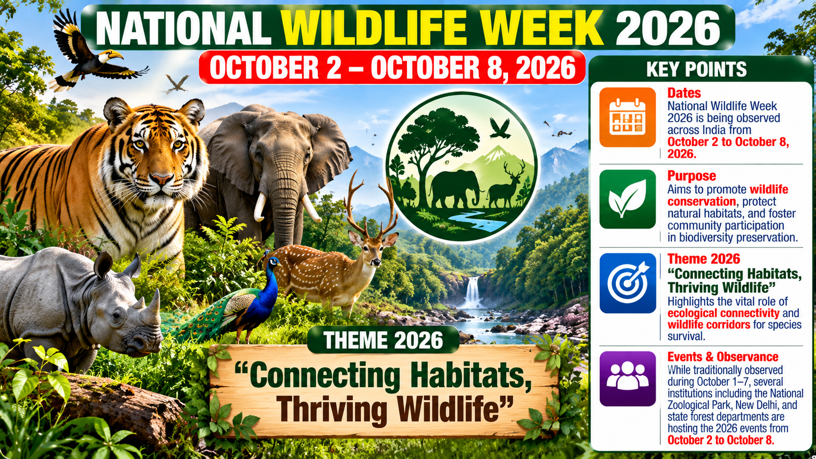 Wildlife Week 2026: Dates, Theme, History, and Key Highlights