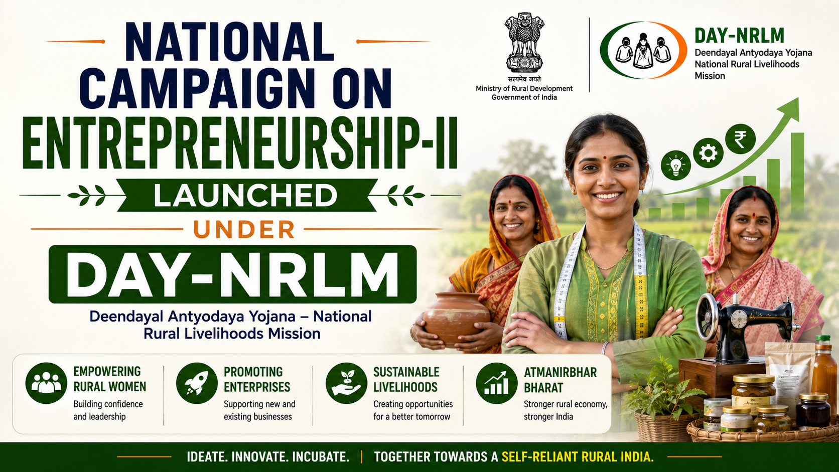 Govt Launches National Campaign on Entrepreneurship-II Under DAY-NRLM