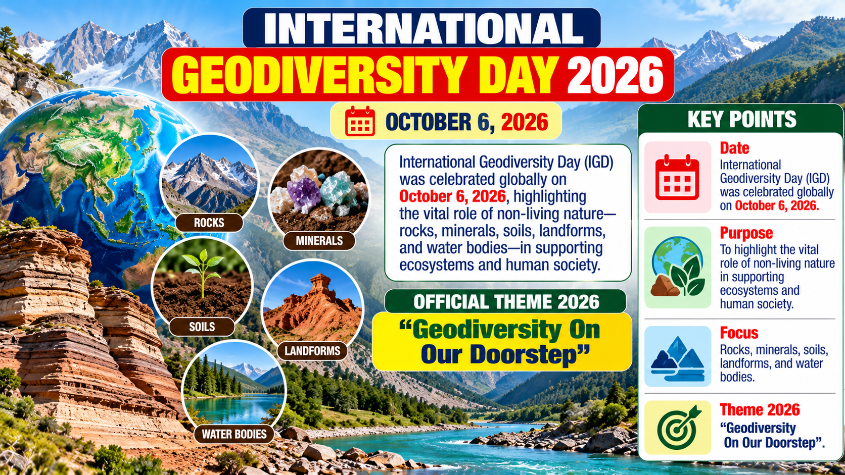 International Geodiversity Day 2026: Global Celebrations and Key Highlights