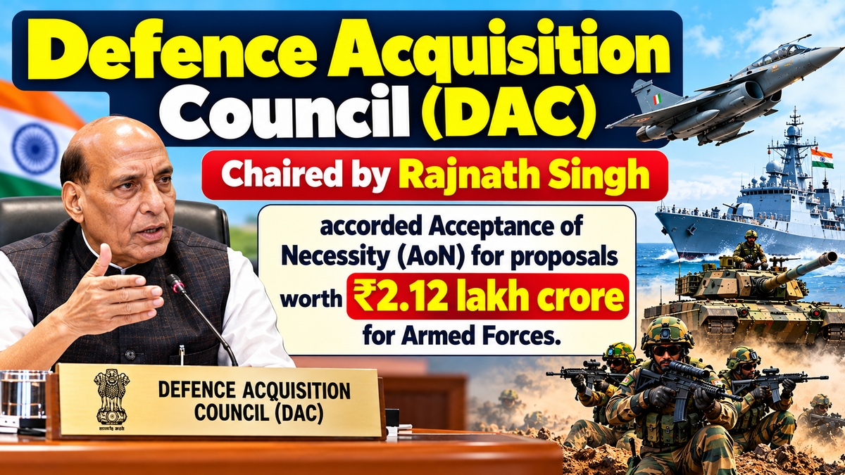 DAC Accords AoN for Capital Acquisition Proposals Worth ₹2.12 Lakh Crore for Armed Forces