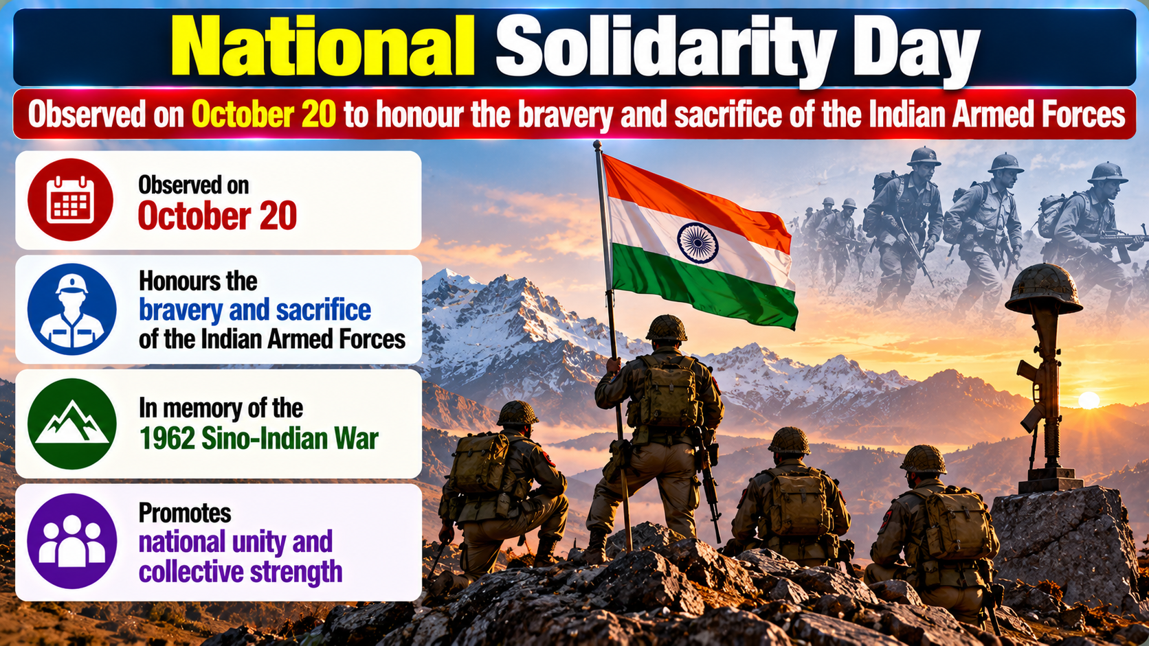 National Solidarity Day 2026 Observed Across India on October 20