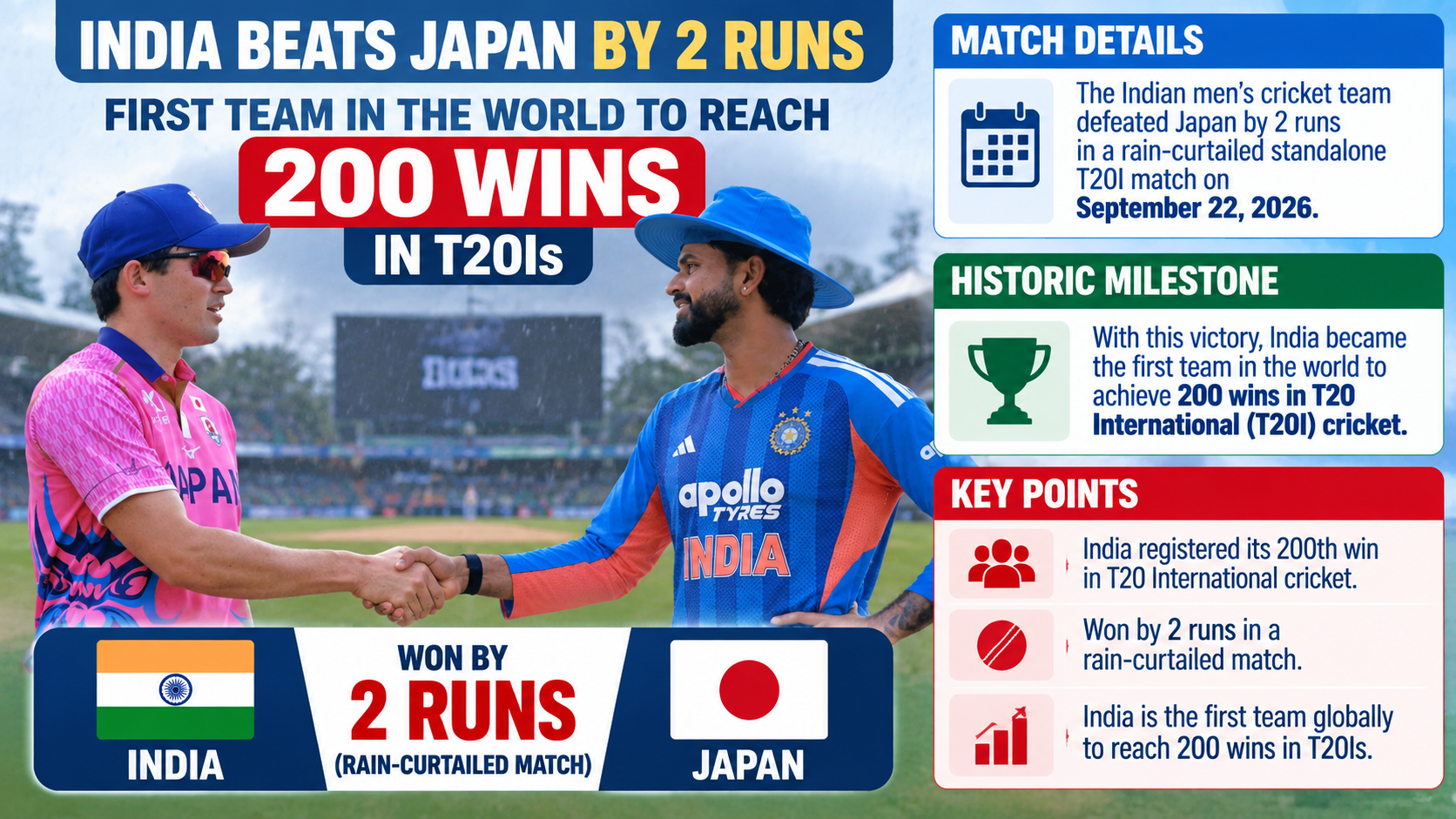 India Becomes First Team to Reach 200 T20I Wins