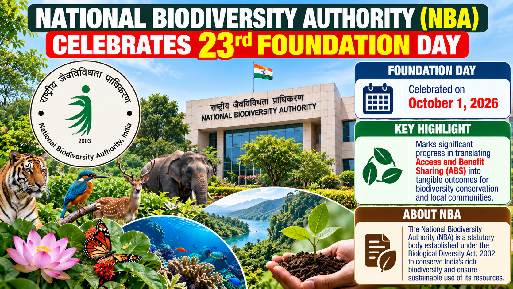 National Biodiversity Authority Marks 23rd Foundation Day