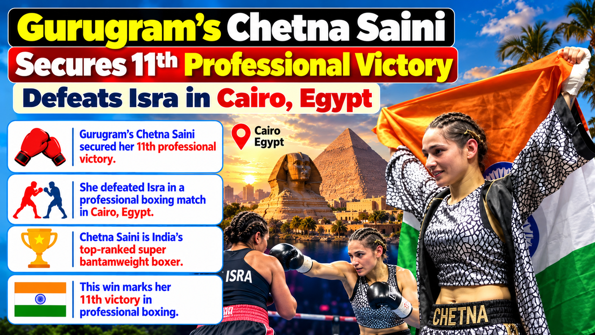 Gurugram Boxer Chetna Saini Secures 11th Professional Victory by Defeating Isra in Cairo