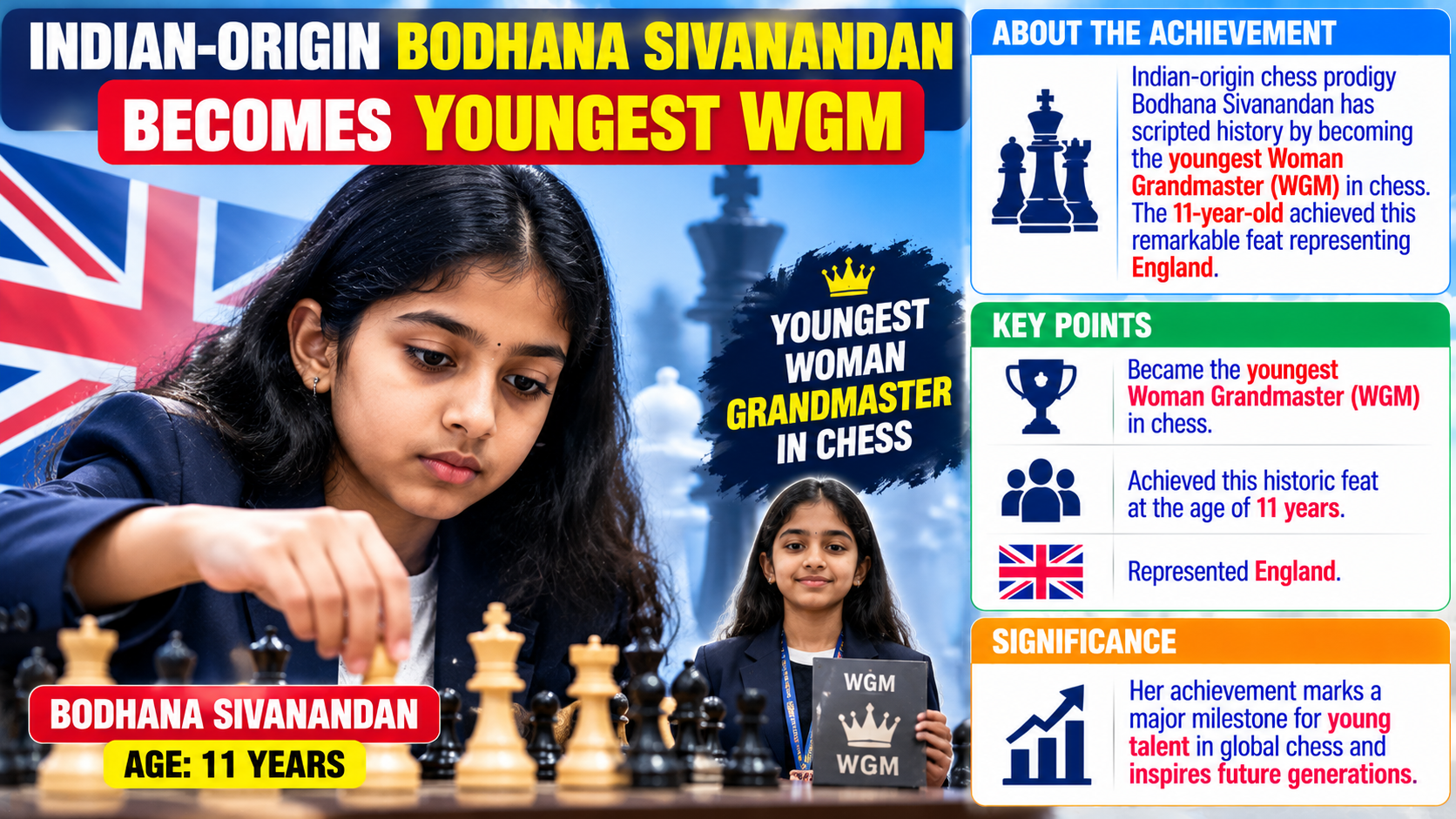Bodhana Sivanandan Becomes Youngest Woman Grandmaster