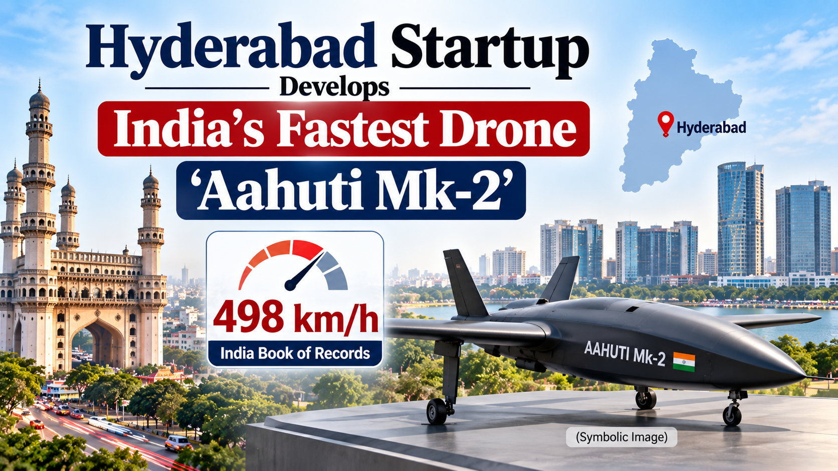 Hyderabad Startup Develops India's Fastest Drone 'Aahuti Mk-2'