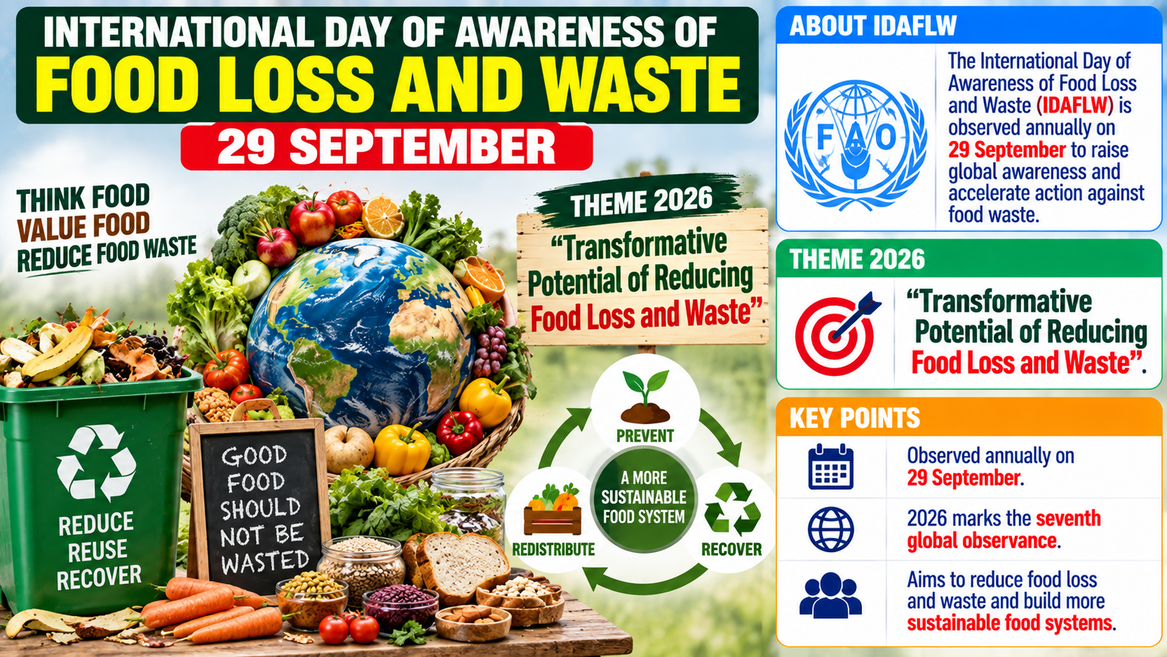 Food Loss and Waste Awareness Day Observed on Sept 29