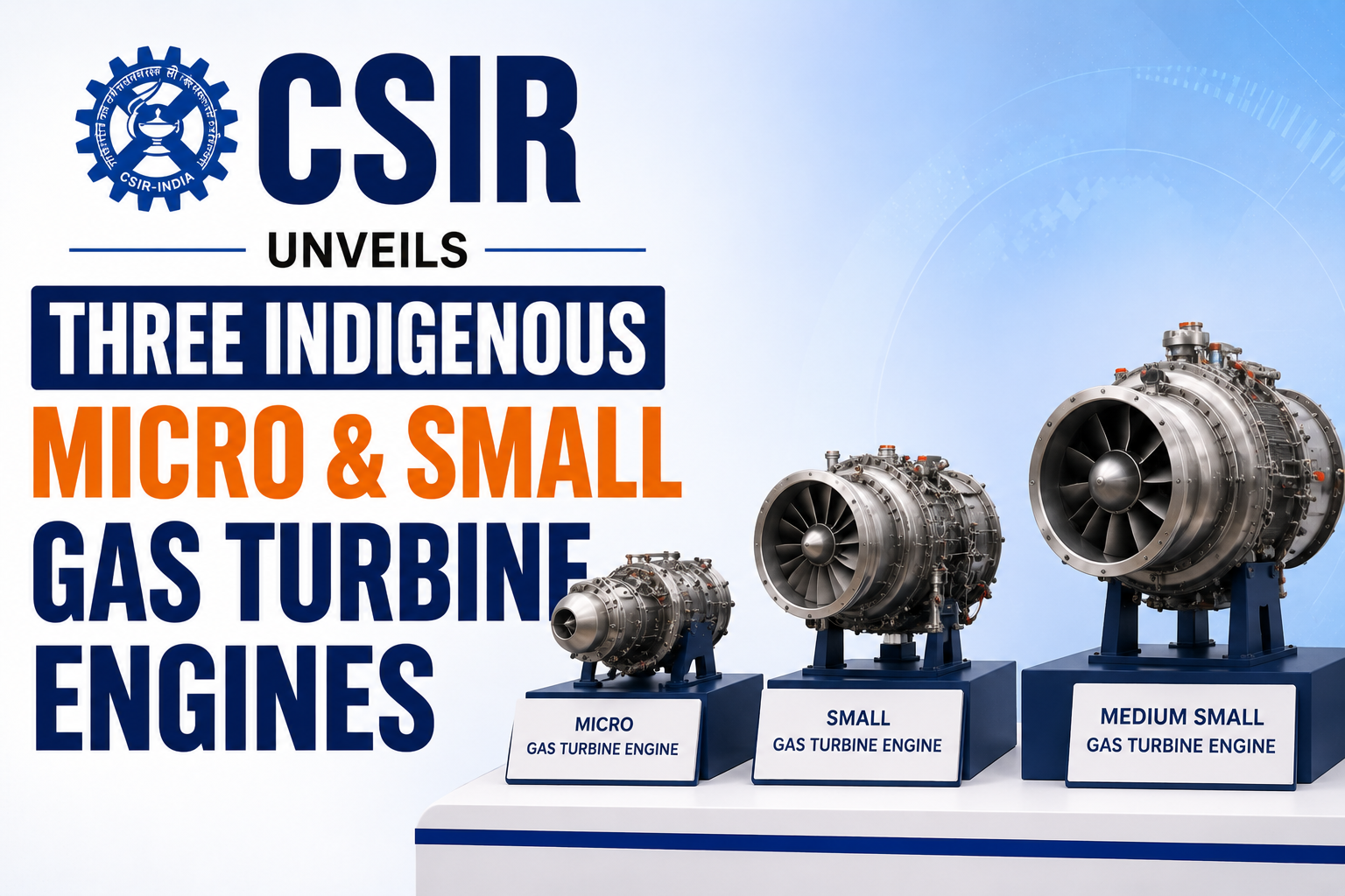 CSIR Unveils Three Indigenous Micro & Small Gas Turbine Engines