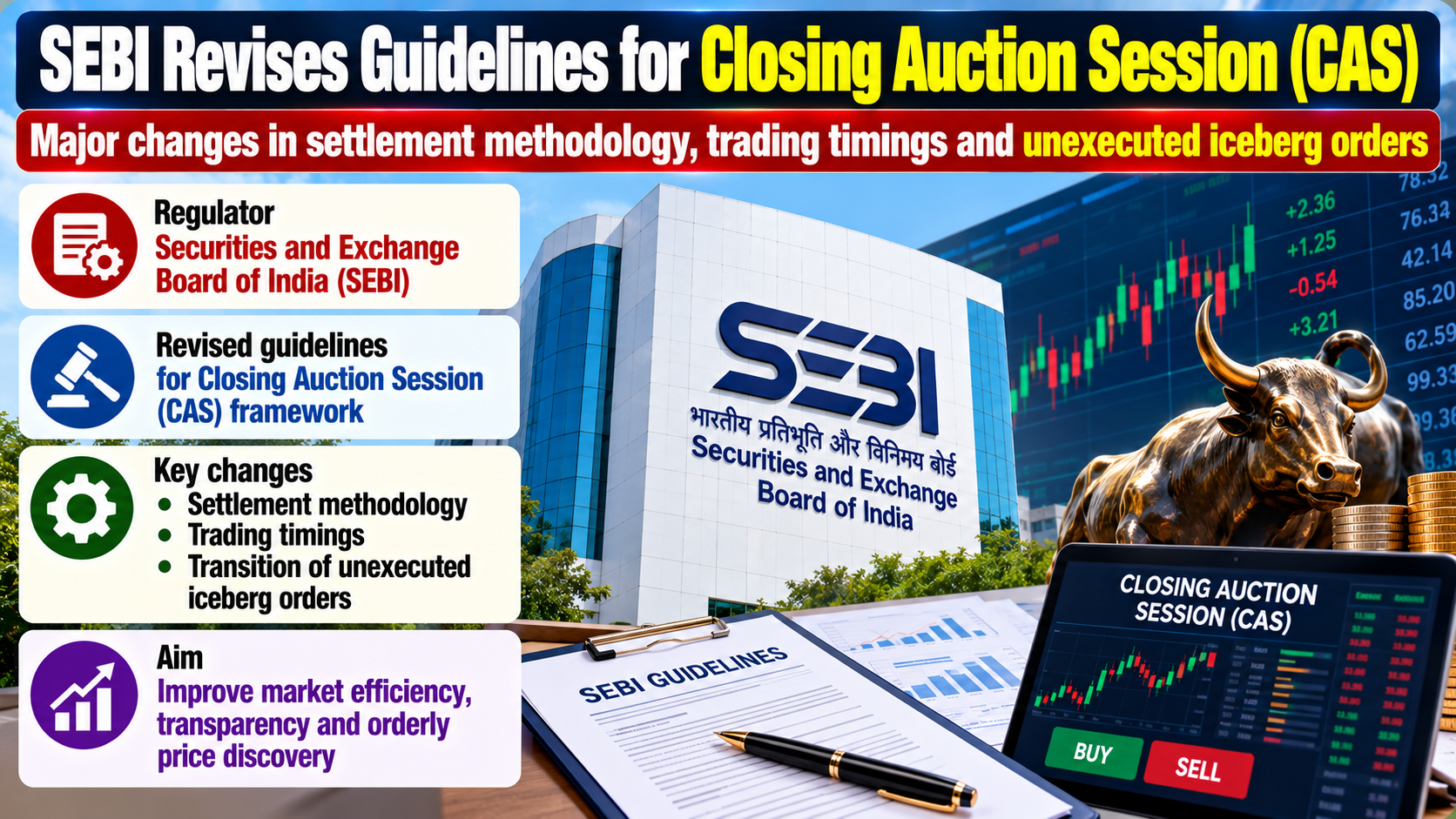 SEBI Announces Revisions to Closing Auction Session Framework
