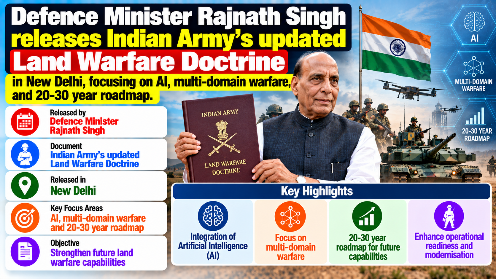 Rajnath Singh Releases Army's Updated Land Warfare Doctrine
