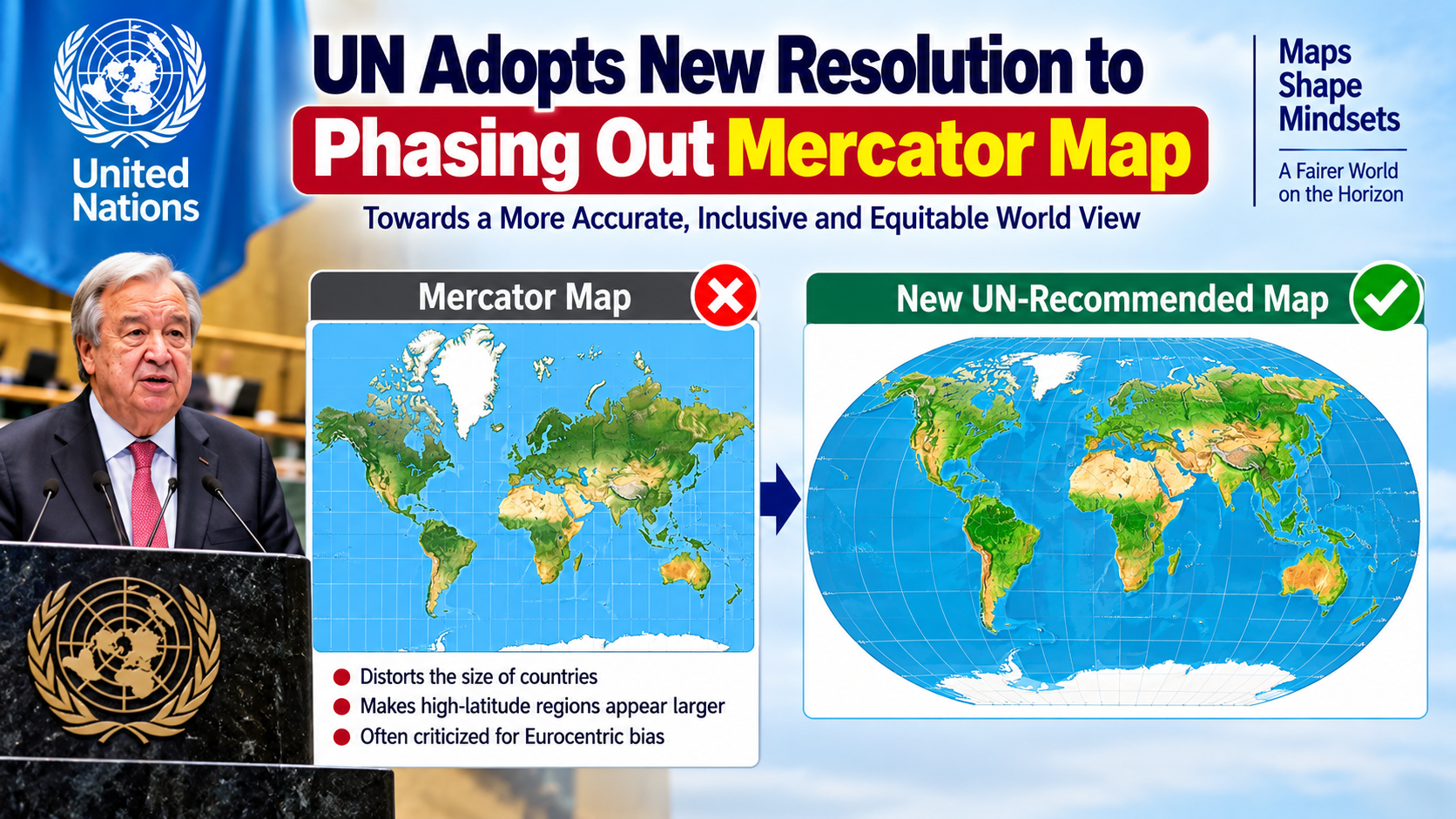 UN Adopts New Resolution to Phasing Out Mercator Map