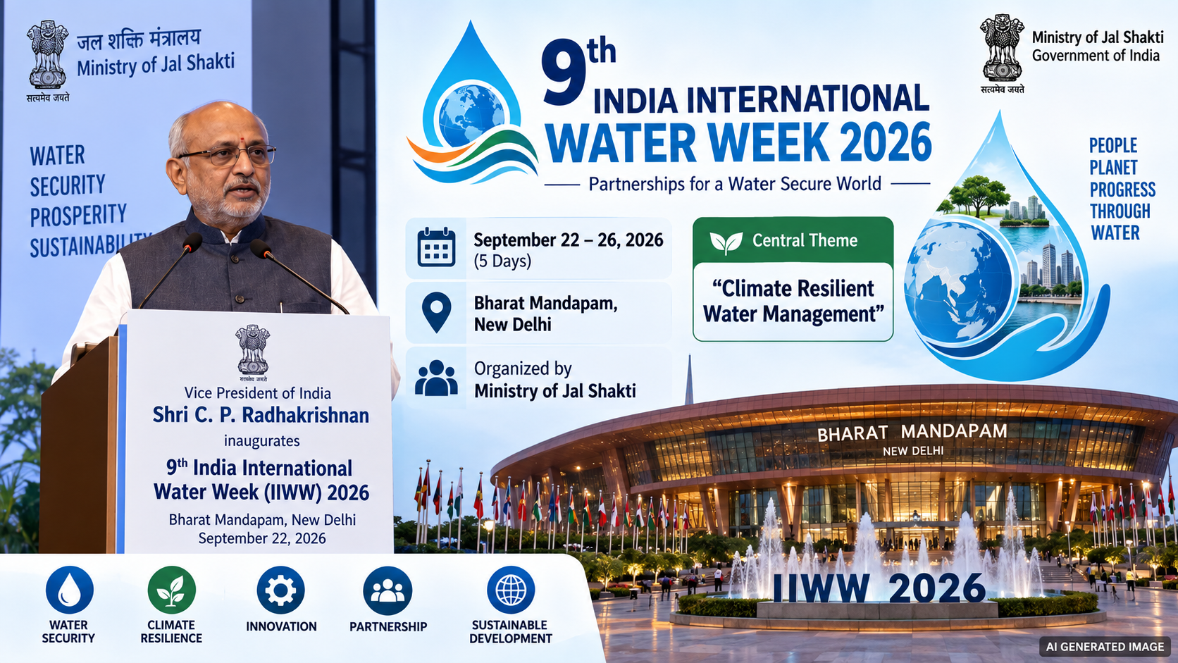VP Inaugurates 9th India International Water Week 2026