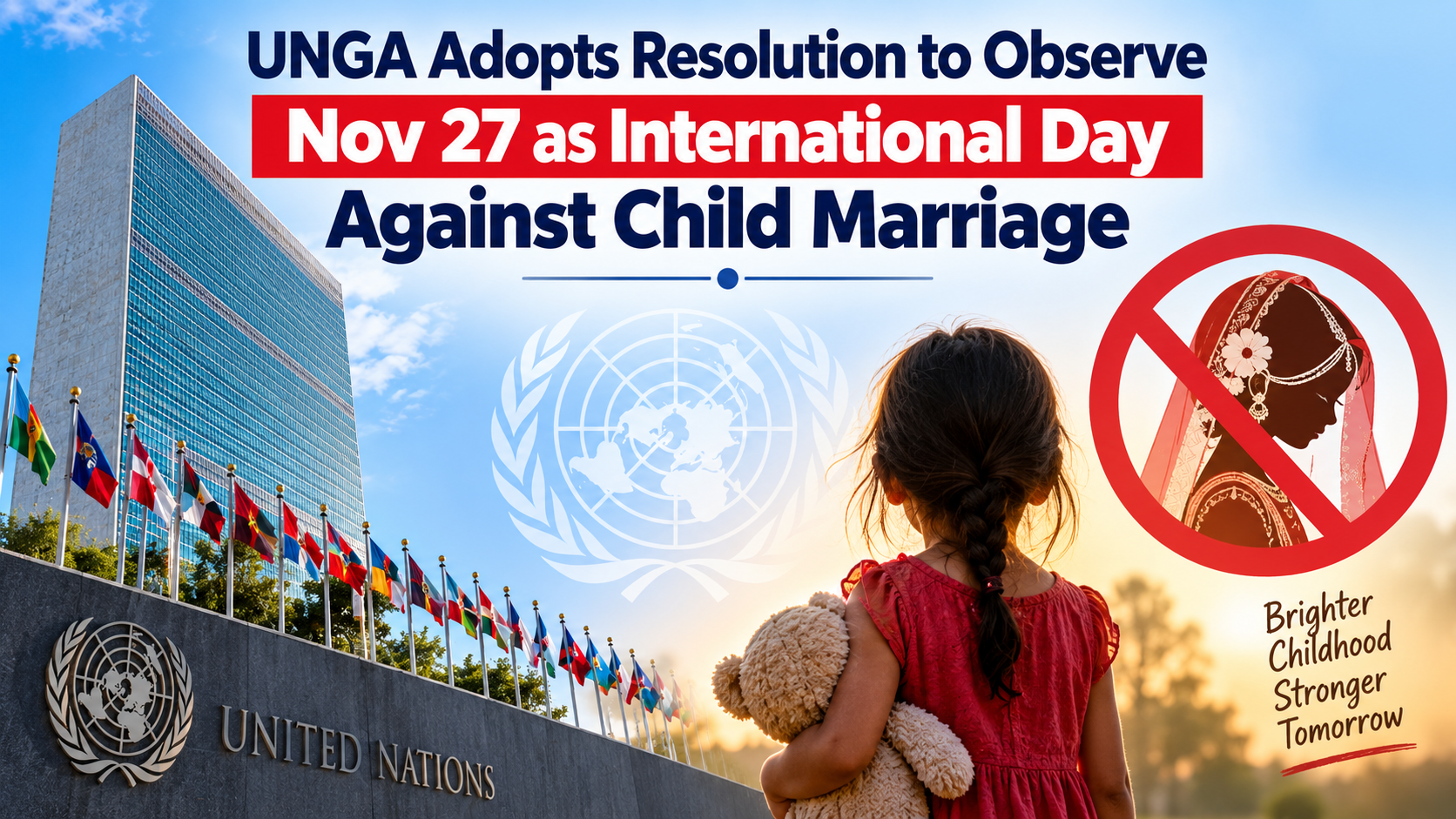 UNGA Adopts Resolution to Observe Nov 27 as International Day Against Child Marriage