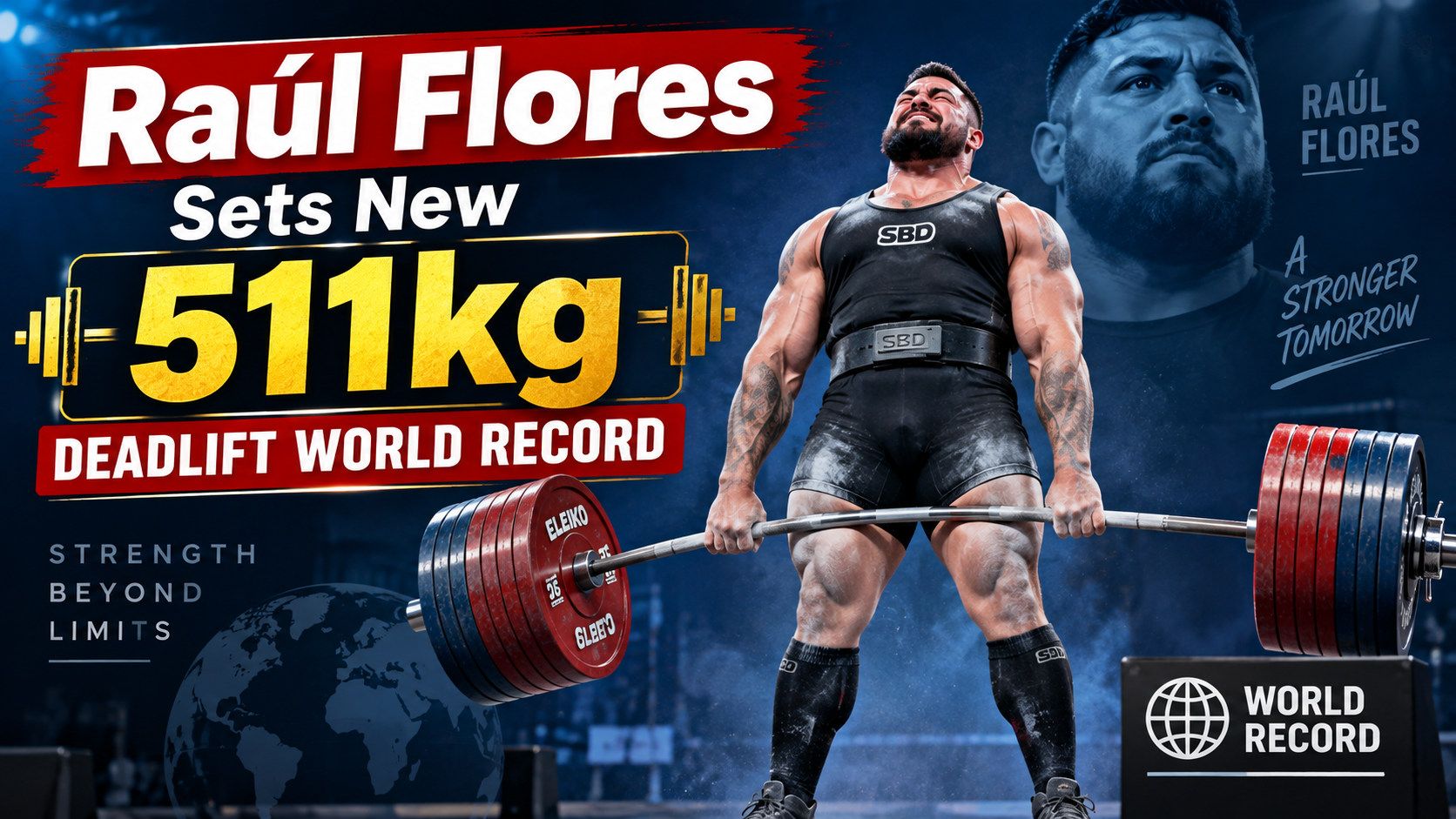 Raúl Flores Sets New 511kg Deadlift World Record