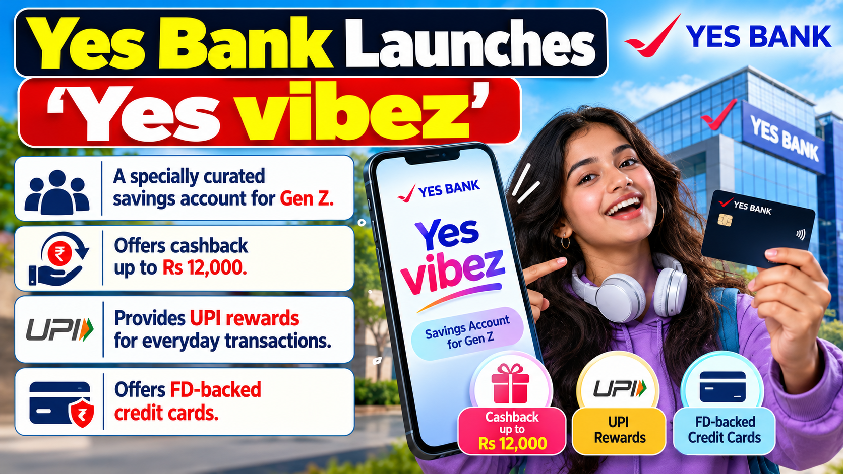 Yes Bank Launches 'Yes vibez' Savings Account Tailored for Gen Z