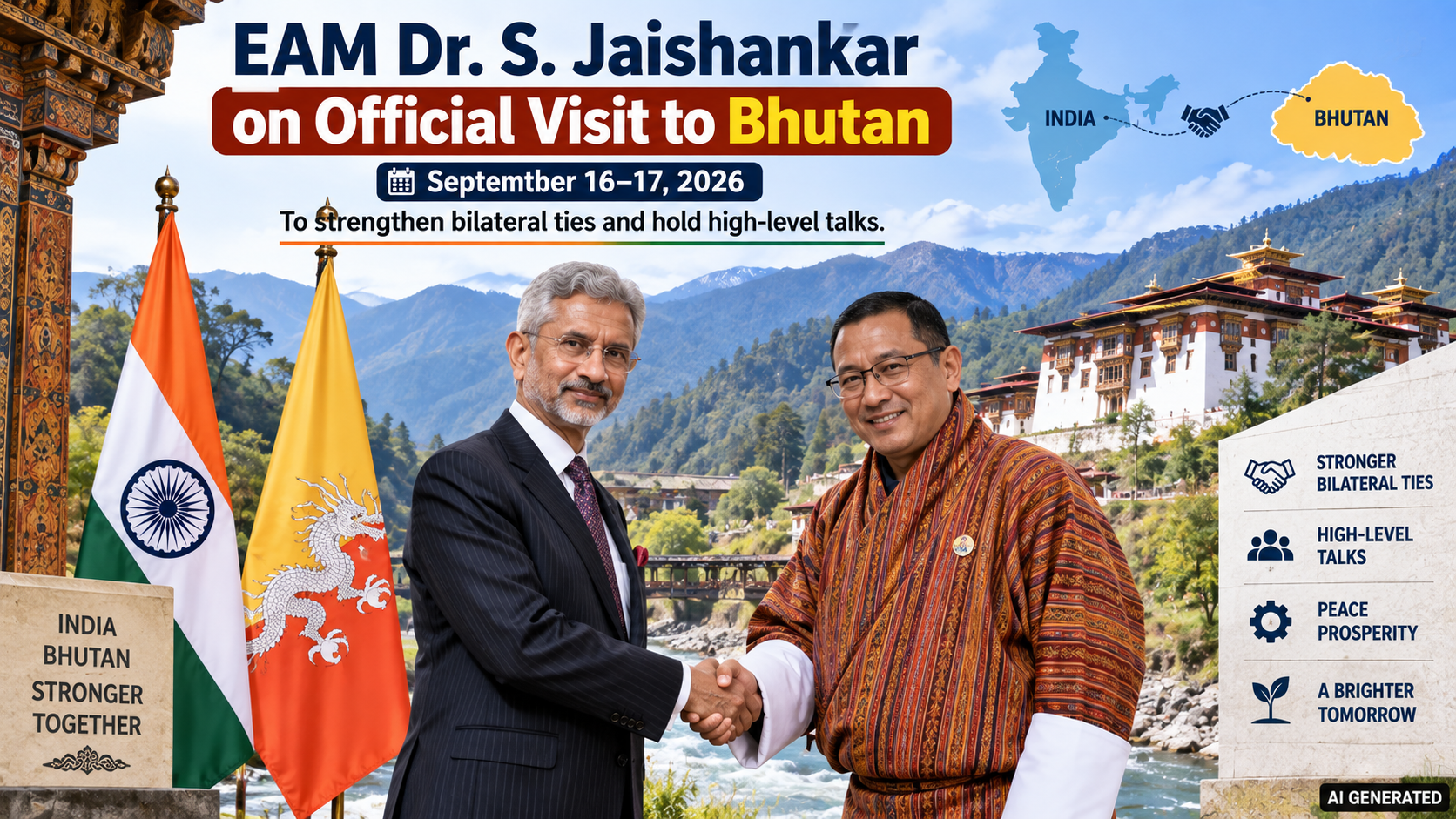EAM Dr. S. Jaishankar to Visit Bhutan on Sept 16-17