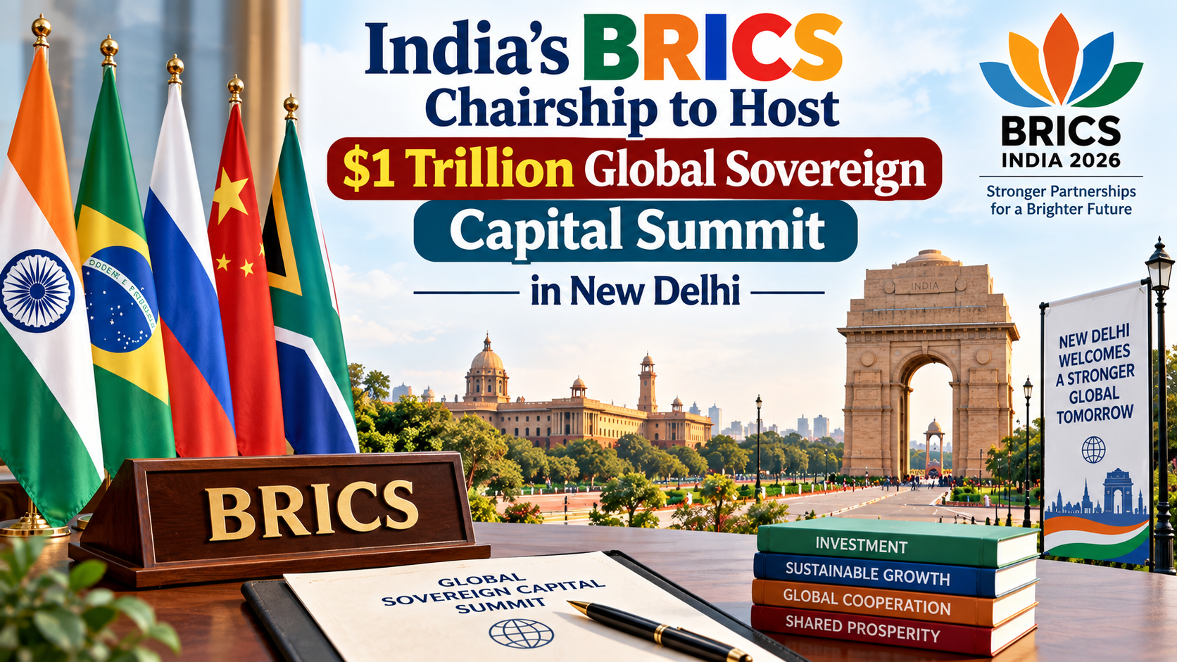 India's BRICS Chairship to Host $1 Trillion Global Sovereign Capital Summit in New Delhi