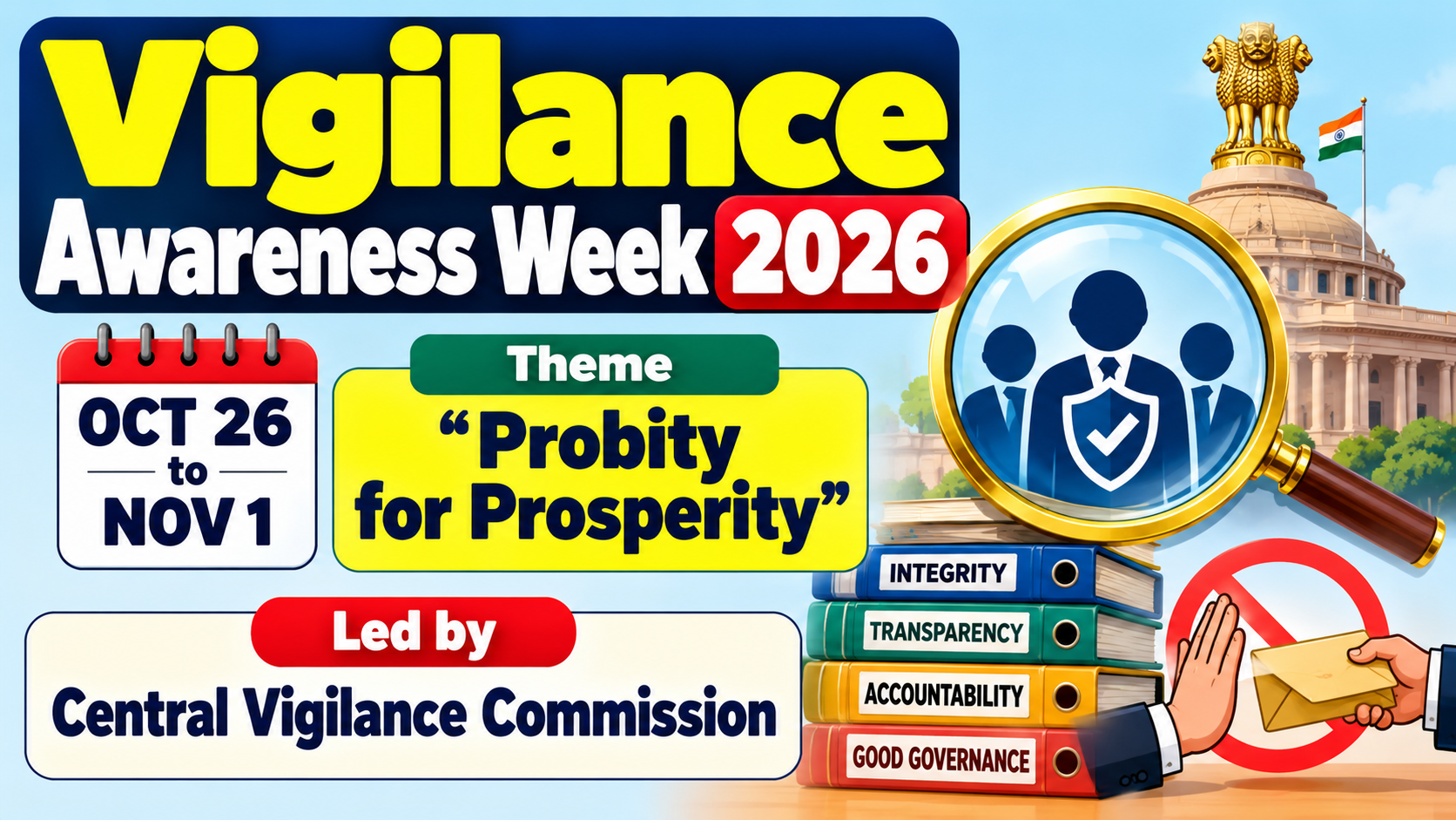 Vigilance Awareness Week 2026 Observed Across India Under Theme "Probity for Prosperity"