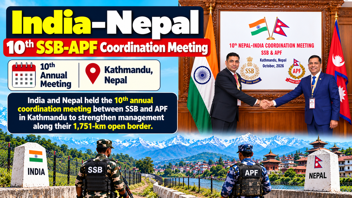 10th India-Nepal Border-Guarding Forces Coordination Meeting Held in Kathmandu