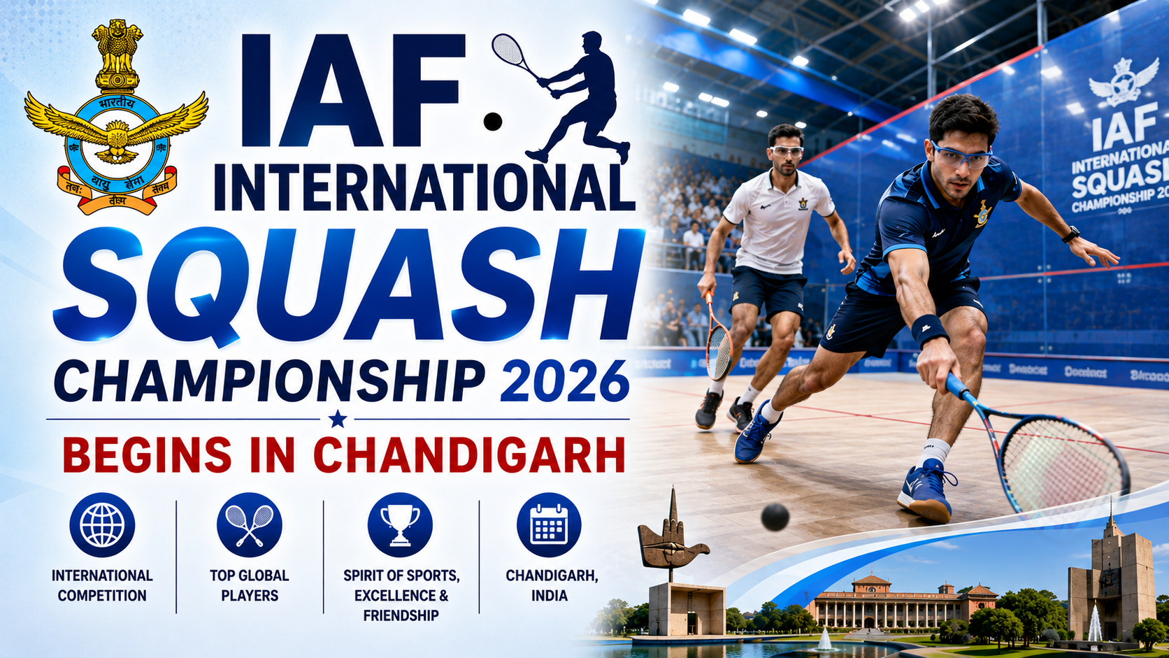 IAF International Squash Championship 2026 Begins in Chandigarh