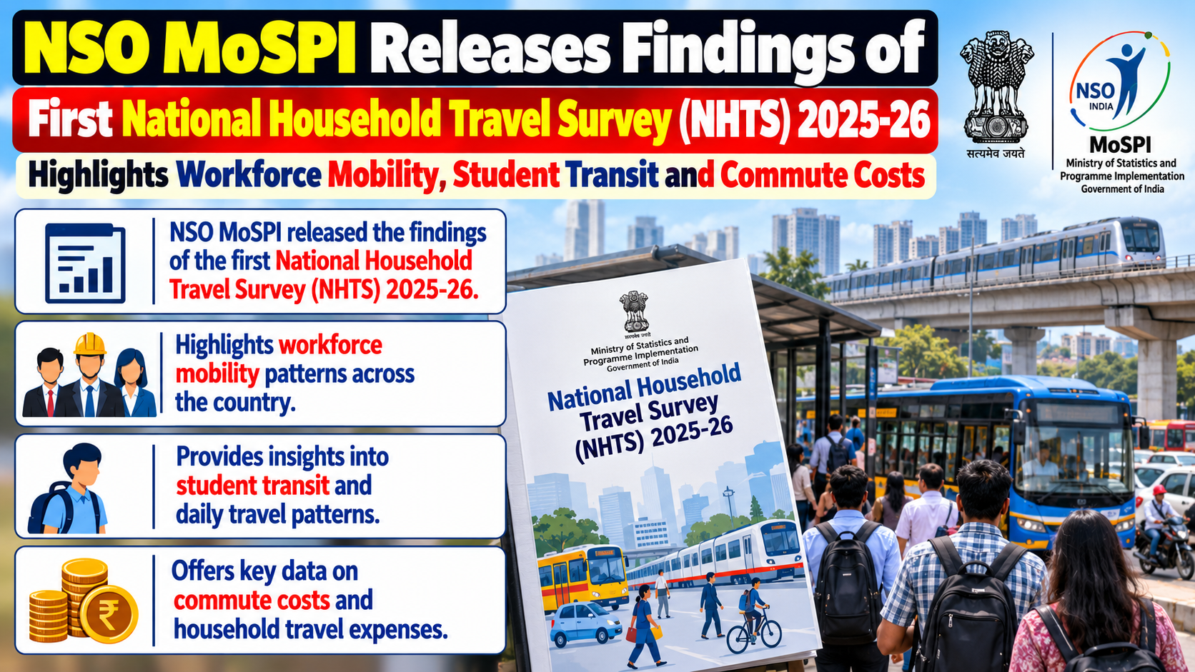 NSO Releases Key Findings of National Household Travel Survey (NHTS) July 2025 – June 2026