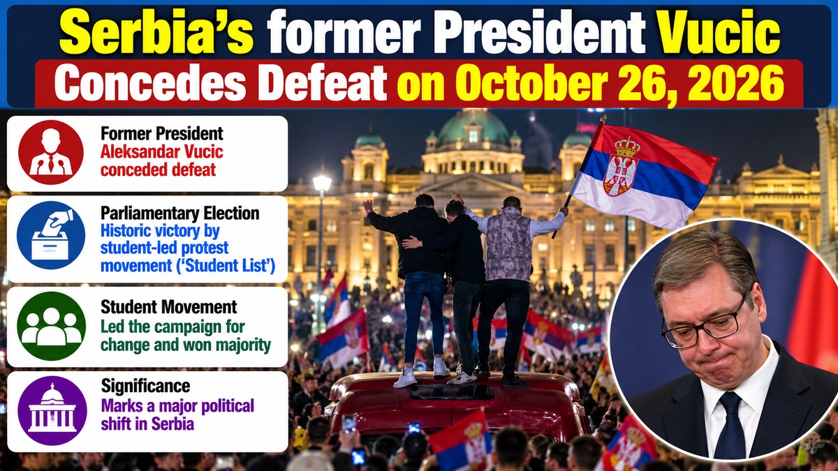 Serbia's Vucic Concedes Defeat to Student Movement in Historic Election