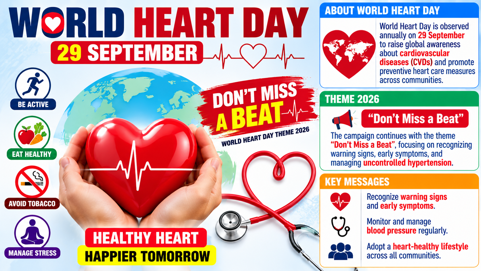 World Heart Day 2026 Observed Globally on September 29