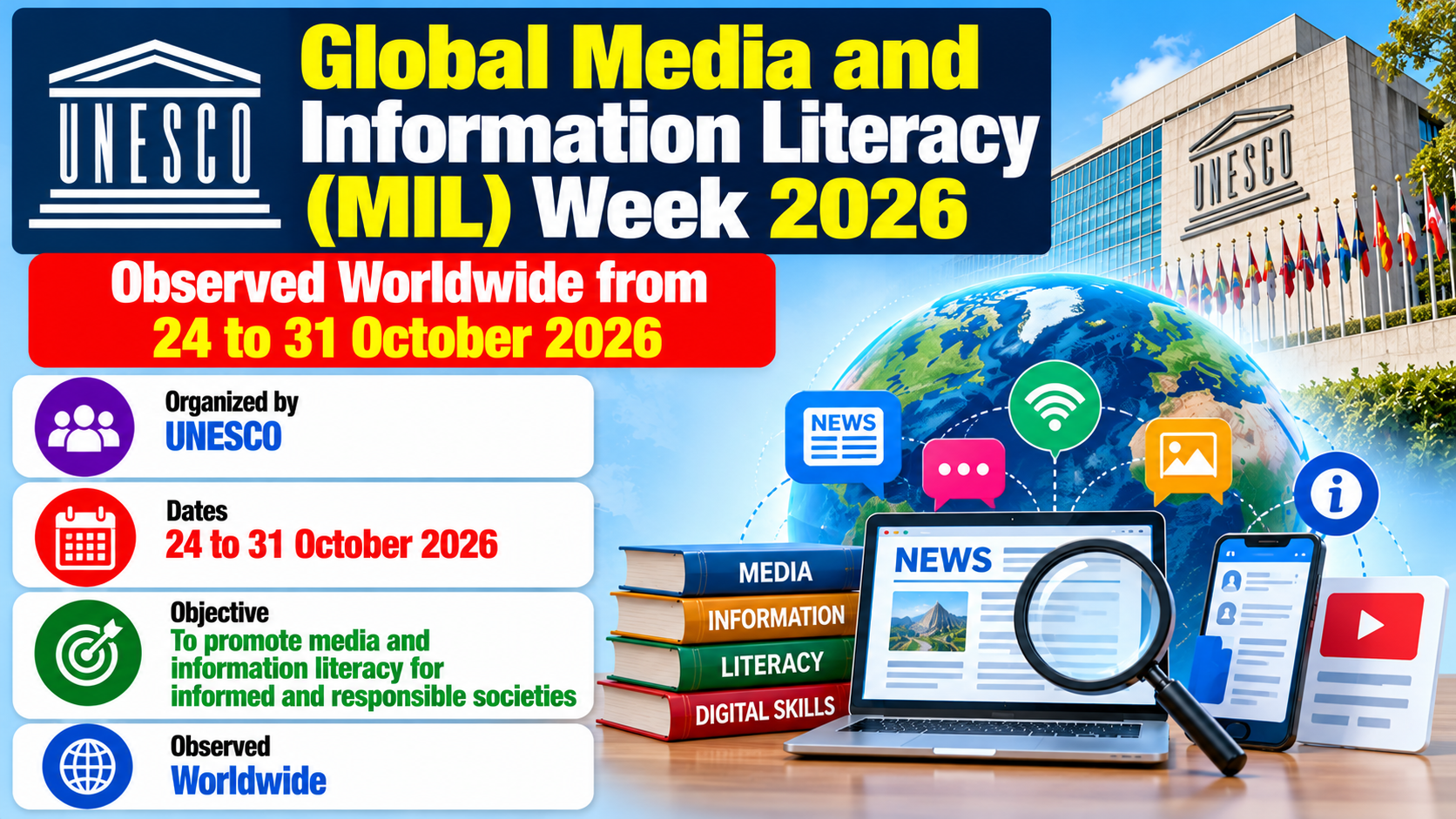 Global Media and Information Literacy Week 2026 Observed from October 24 to 31