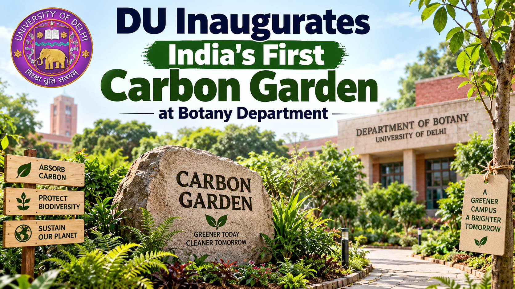 DU Inaugurates India's First Carbon Garden at Botany Department