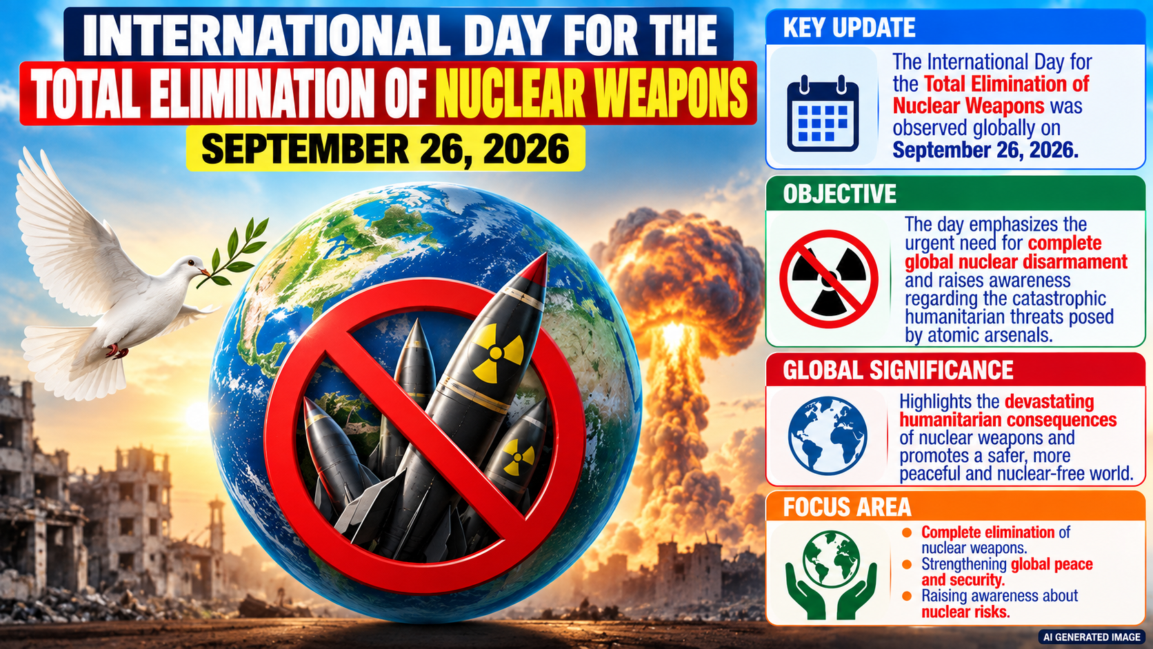 International Day for the Total Elimination of Nuclear Weapons 2026: September 26