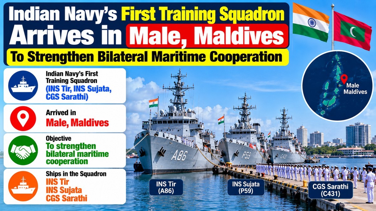 Indian Navy’s First Training Squadron Ships Arrive in Maldives