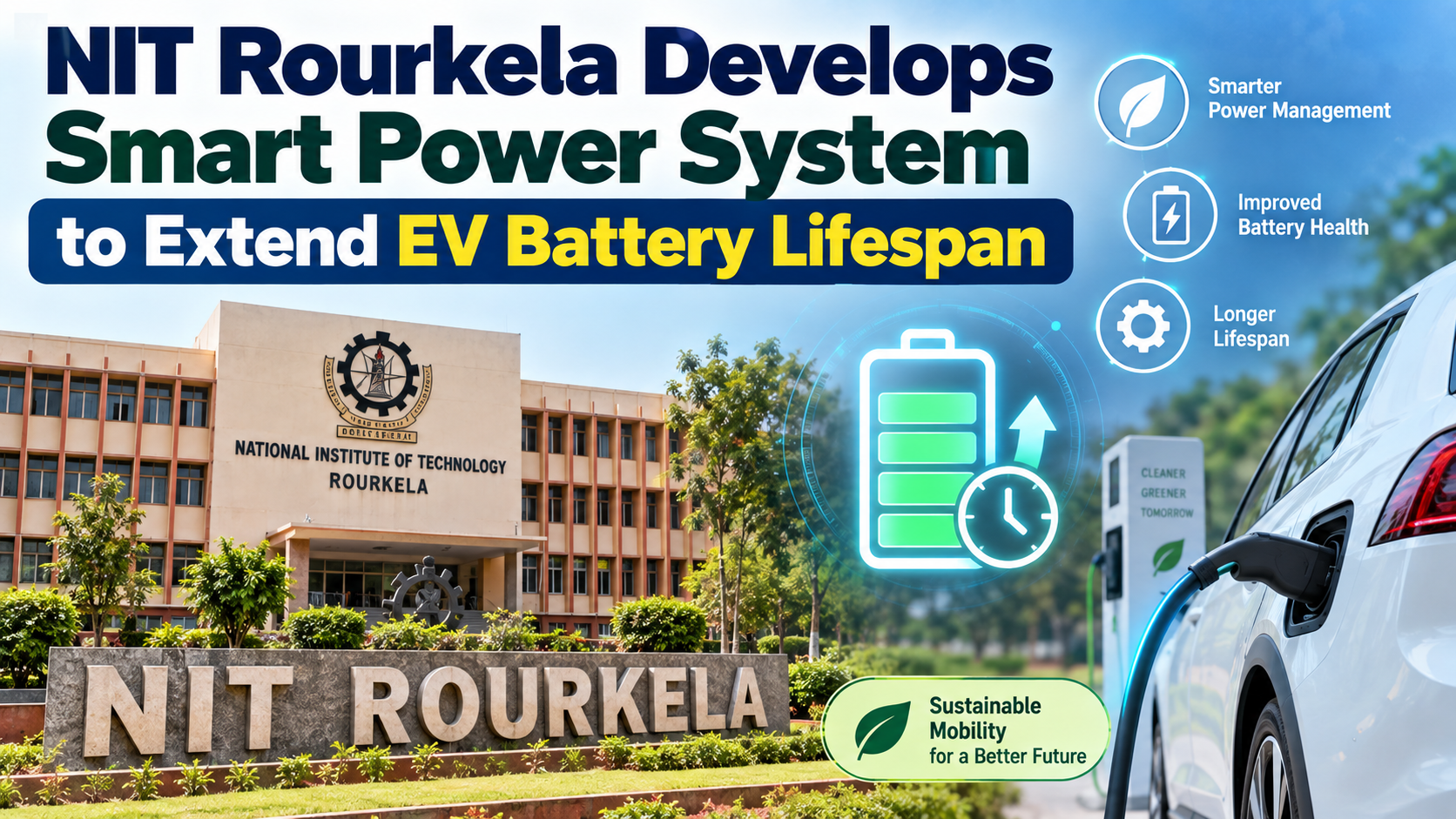 NIT Rourkela Develops Smart Power System to Extend EV Battery Lifespan