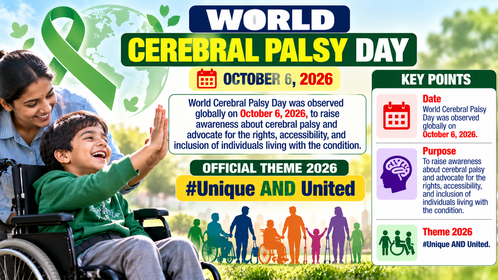 World Cerebral Palsy Day 2026: Date, Theme, Significance, and Key Details