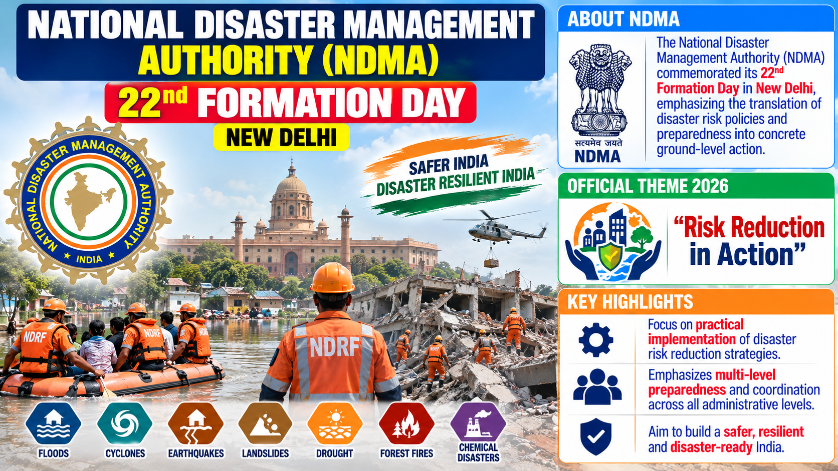 NDMA Observes 22nd Formation Day with Theme 'Risk Reduction in Action'