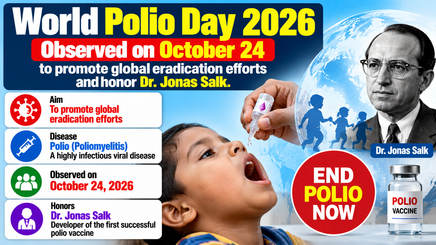 World Polio Day 2026 Observed on October 24