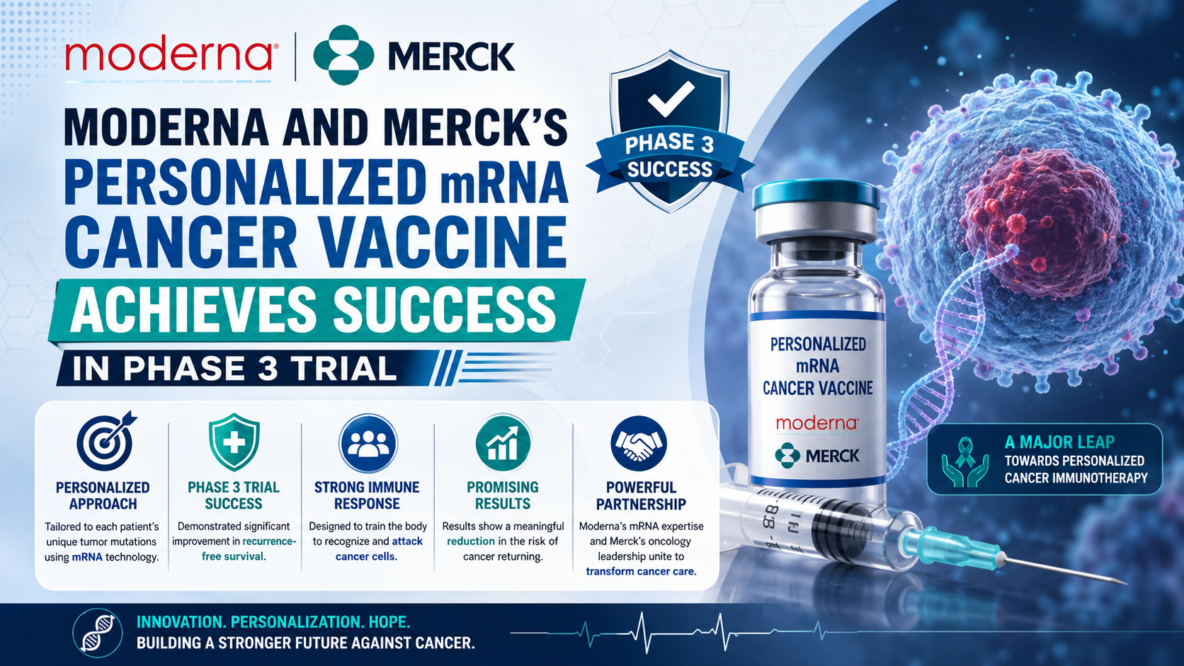 Moderna and Merck’s Personalized mRNA Cancer Vaccine Achieves Success in Phase 3 Trial